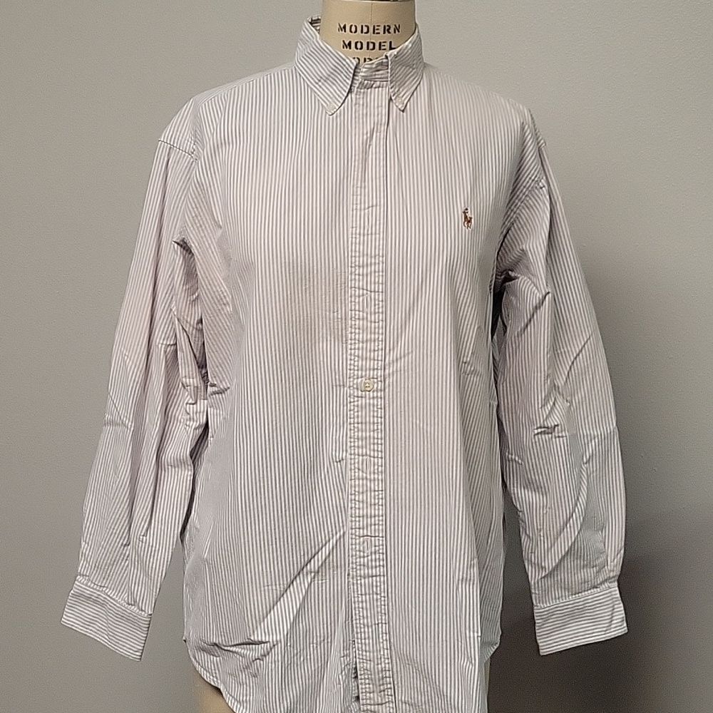 Ralph Lauren 100% cotton oxford, light blue, size 16/34